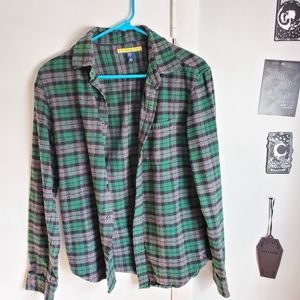 Unisex green flannel